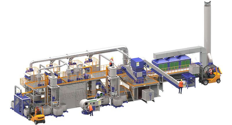 锂电池回收设备工艺流程图