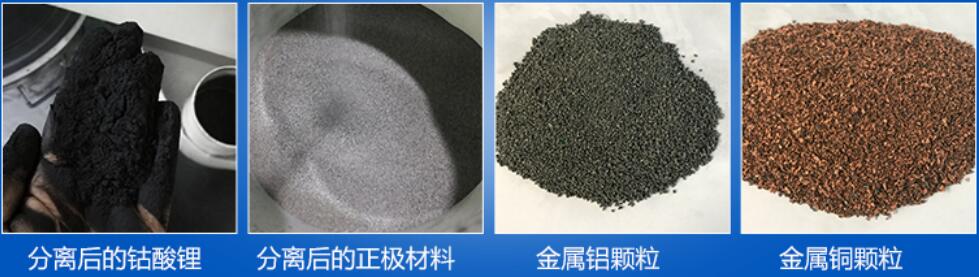 锂电池回收处理设备物料图